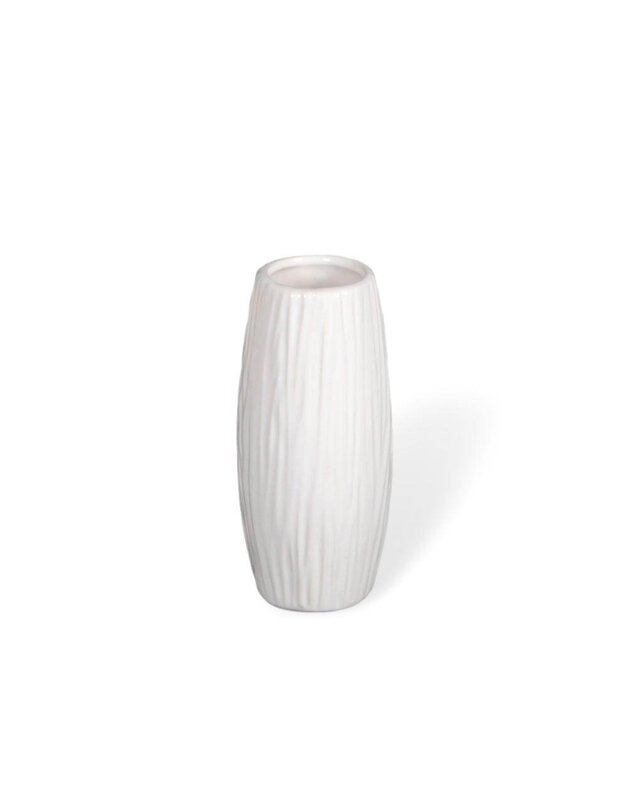 Balta keramikinė vazelė