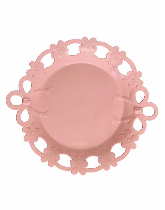 Dekoratyvinė rožinė lėkštė